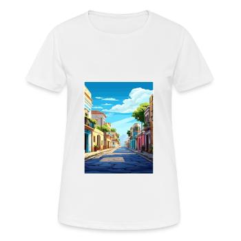 Merida Spain Vintage Travel Poster WPA Souvenir - Women's Breathable T-Shirt - white - Front - AI Model Female 172 dark (172cm)