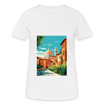 Vérone Italie Décoration Vintage Voyage Affiche WPA - T-shirt respirant Femme - blanc - Devant - AI Model Female 172 dark (172cm)