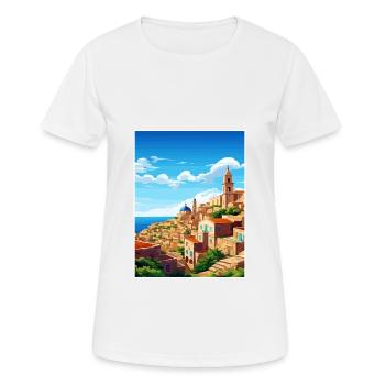 Malta Vintage Travel Poster WPA Souvenir - Women's Breathable T-Shirt - white - Front - AI Model Female 172 dark (172cm)