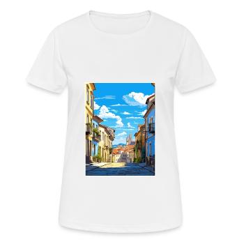 Braga Portugal Vintage voyage affiche WPA Souvenir - T-shirt respirant Femme - blanc - Devant - AI Model Female 172 dark (172cm)