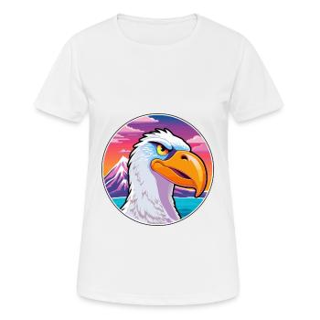 Albatross Watercolor Cartoon Kawaii Pet Animal Col - Women's Breathable T-Shirt - white - Front - AI Model Female 172 dark (172cm)