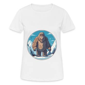 Big Foot Watercolor Cartoon Kawaii Pet Animal Colo - Women's Breathable T-Shirt - white - Front - AI Model Female 172 dark (172cm)