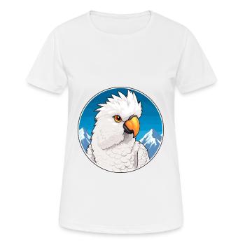 Cacatoès aquarelle dessin animé kawaii animal de compagnie animal Colo - T-shirt respirant Femme - blanc - Devant - AI Model Female 172 dark (172cm)
