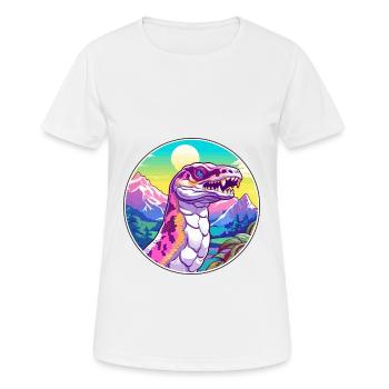 Anaconda Aquarelle Dessin Animé Kawaii Animal Animal Colo - T-shirt respirant Femme - blanc - Devant - AI Model Female 172 dark (172cm)