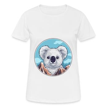 Koala Watercolor Cartoon Kawaii Pet Animal Colorfu - Women's Breathable T-Shirt - white - Front - AI Model Female 172 dark (172cm)