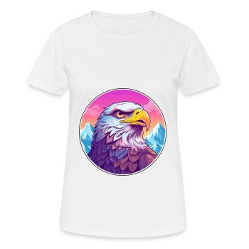 Faucon Aquarelle Dessin Animé Kawaii Animal De Compagnie Colorf - T-shirt respirant Femme - blanc - Devant - AI Model Female 172 dark (172cm)