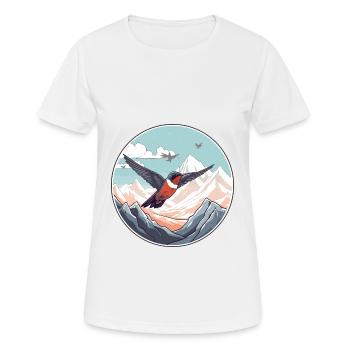 Colibri Aquarelle Dessin Animé Kawaii Animal De Compagnie C - T-shirt respirant Femme - blanc - Devant - AI Model Female 172 dark (172cm)