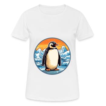 Pingouin Aquarelle Dessin Animé Kawaii Animal De Compagnie Animal Couleur - T-shirt respirant Femme - blanc - Devant - AI Model Female 172 dark (172cm)