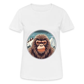 Babouin Aquarelle Dessin Animé Kawaii Animal De Compagnie Colorf - T-shirt respirant Femme - blanc - Devant - AI Model Female 172 dark (172cm)