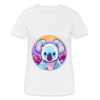 Koala Watercolor Cartoon Kawaii Pet Animal Colorfu - Women's Breathable T-Shirt - white - Front - AI Model Female 172 dark (172cm)