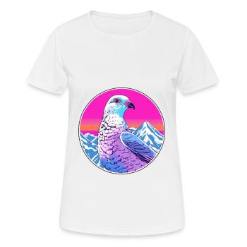 Pigeon Aquarelle Dessin Animé Kawaii Animal De Compagnie Colorf - T-shirt respirant Femme - blanc - Devant - AI Model Female 172 dark (172cm)