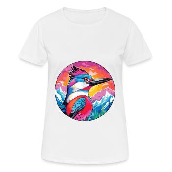 Specht Aquarell Karikatur Kawaii Haustier Tier Co - Frauen T-Shirt atmungsaktiv - Weiß - Vorne - AI Model Female 172 dark (172cm)