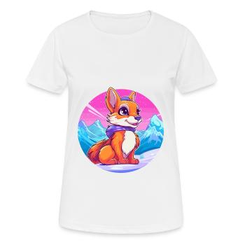 Squirrel Watercolor Cartoon Kawaii Pet Animal Colo - Women's Breathable T-Shirt - white - Front - AI Model Female 172 dark (172cm)