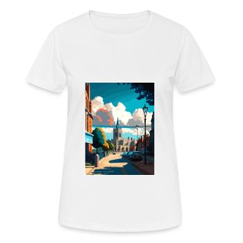 Rochester England Kent Vintage Reiseposter WPA - Frauen T-Shirt atmungsaktiv - Weiß - Vorne - AI Model Female 172 dark (172cm)