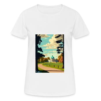 Greenwich Park Londres Vintage Voyage Affiche WPA - T-shirt respirant Femme - blanc - Devant - AI Model Female 172 dark (172cm)