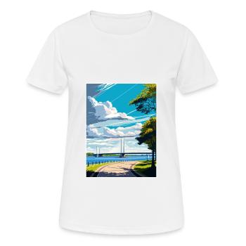 Dartford Angleterre Kent Vintage voyage affiche WPA - T-shirt respirant Femme - blanc - Devant - AI Model Female 172 dark (172cm)
