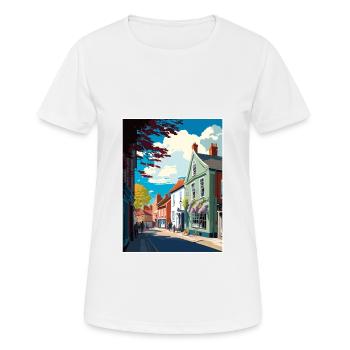 Faversham Angleterre Kent Vintage voyage affiche WPA - T-shirt respirant Femme - blanc - Devant - AI Model Female 172 dark (172cm)