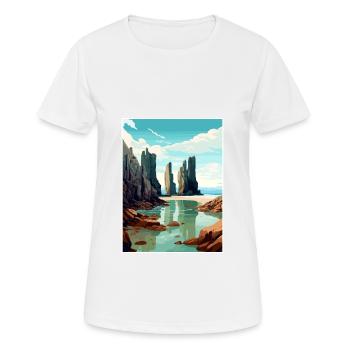 Isle Of Lewis Schottland Vintage Reiseposter WPA - Frauen T-Shirt atmungsaktiv - Weiß - Vorne - AI Model Female 172 dark (172cm)