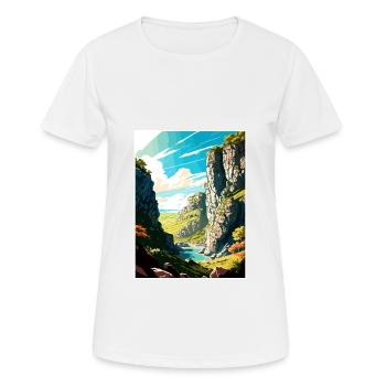 Cheddar Gorge England Vintage Reiseposter WPA - Frauen T-Shirt atmungsaktiv - Weiß - Vorne - AI Model Female 172 dark (172cm)