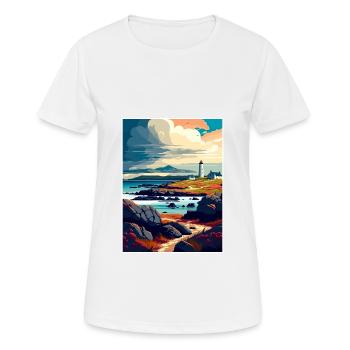 Isle Of Islay Schottland Vintage Reiseposter WPA - Frauen T-Shirt atmungsaktiv - Weiß - Vorne - AI Model Female 172 dark (172cm)