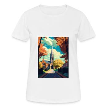 Chichester England Deko Vintage Reiseposter WPA - Frauen T-Shirt atmungsaktiv - Weiß - Vorne - AI Model Female 172 dark (172cm)