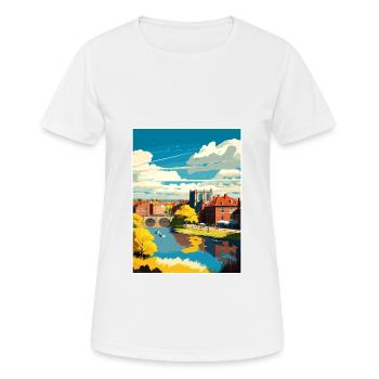 Newark On Trent England Vintage Travel Poster WPA - Women's Breathable T-Shirt - white - Front - AI Model Female 172 dark (172cm)