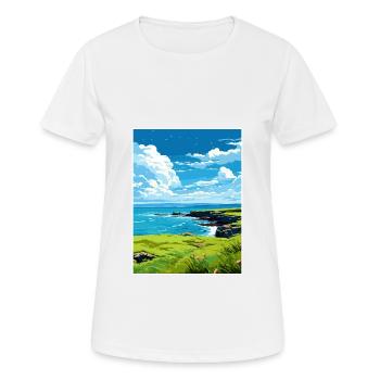 Rame Halbinsel Cornwall Vintage Reiseposter WPA - Frauen T-Shirt atmungsaktiv - Weiß - Vorne - AI Model Female 172 dark (172cm)