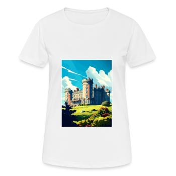 Château de Culzean Ecosse Vintage voyage affiche WPA - T-shirt respirant Femme - blanc - Devant - AI Model Female 172 dark (172cm)