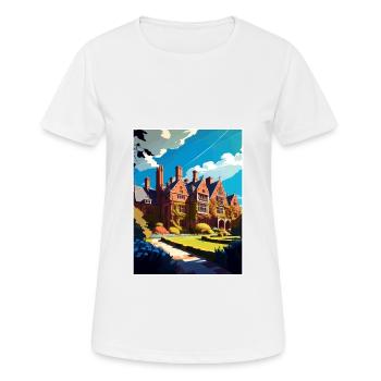 Chartwell Decoration Vintage Travel Poster WPA Art - Women's Breathable T-Shirt - white - Front - AI Model Female 172 dark (172cm)