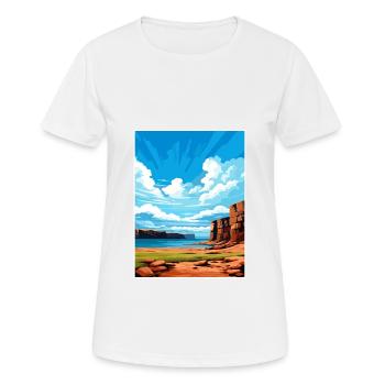 Isle Of Hoy Scotland Vintage Travel Poster WPA Art - Women's Breathable T-Shirt - white - Front - AI Model Female 172 dark (172cm)