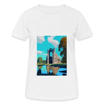 Bolton Abbey England Vintage Reiseposter WPA Kunst - Frauen T-Shirt atmungsaktiv - Weiß - Vorne - AI Model Female 172 dark (172cm)