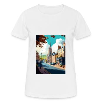 Ulverston Decoration Vintage Travel Poster WPA Art - Women's Breathable T-Shirt - white - Front - AI Model Female 172 dark (172cm)