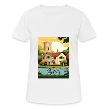 Cotswolds Angleterre Royaume-Uni Affiche de voyage vintage WPA Art - T-shirt respirant Femme - blanc - Devant - AI Model Female 172 dark (172cm)