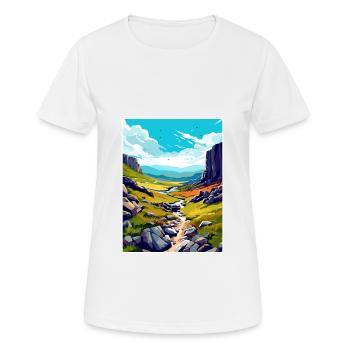 High Cup Nick Cumbria Vintage Travel Poster WPA - Women's Breathable T-Shirt - white - Front - AI Model Female 172 dark (172cm)