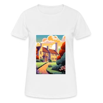 Cotswolds Angleterre Royaume-Uni Vintage voyage affiche WPA Art - T-shirt respirant Femme - blanc - Devant - AI Model Female 172 dark (172cm)