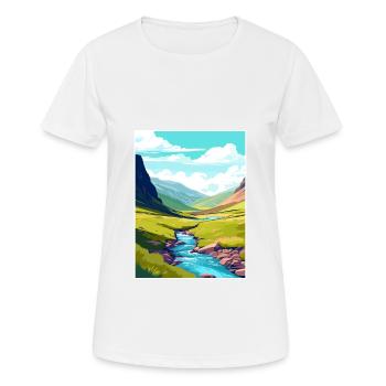 High Cup Nick Cumbria Vintage Travel Poster WPA - Women's Breathable T-Shirt - white - Front - AI Model Female 172 dark (172cm)
