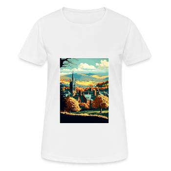 Tolles Malvern England Vintage Reiseposter WPA - Frauen T-Shirt atmungsaktiv - Weiß - Vorne - AI Model Female 172 dark (172cm)