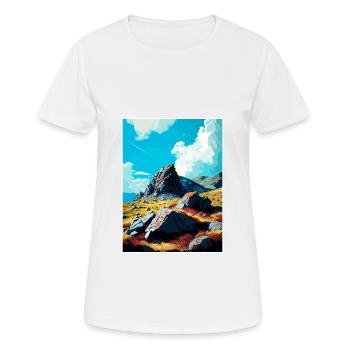Glyder Fach gallois Vintage voyage affiche Souvenir - T-shirt respirant Femme - blanc - Devant - AI Model Female 172 dark (172cm)
