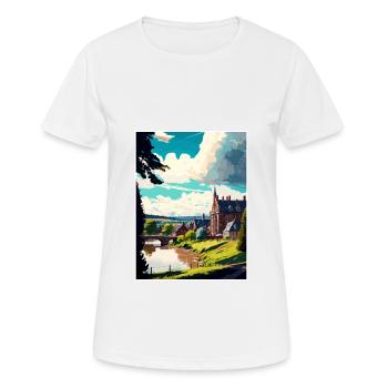 Inverness Schottland Vintage Reiseposter Souvenir - Frauen T-Shirt atmungsaktiv - Weiß - Vorne - AI Model Female 172 dark (172cm)
