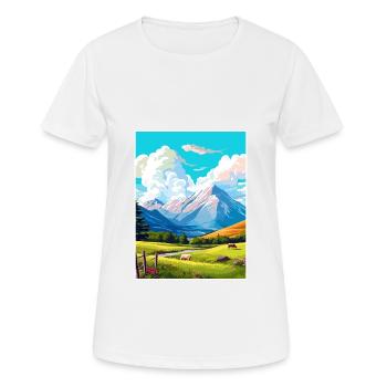 Ben Nevis Schottland Vintage Reise Poster Souvenir - Frauen T-Shirt atmungsaktiv - Weiß - Vorne - AI Model Female 172 dark (172cm)