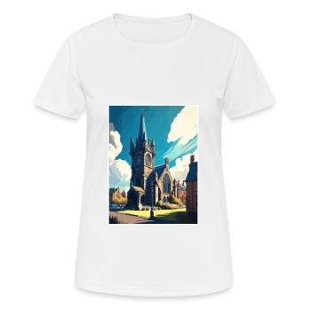 St Andrews Scotland Vintage Travel Poster Souvenir - Women's Breathable T-Shirt - white - Front - AI Model Female 172 dark (172cm)