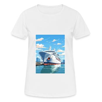 Southampton England Vintage Travel Poster Souvenir - Women's Breathable T-Shirt - white - Front - AI Model Female 172 dark (172cm)