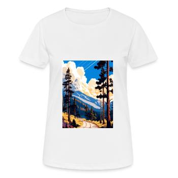 Angeles National Forest Kalifornien Reiseposter - Frauen T-Shirt atmungsaktiv - Weiß - Vorne - AI Model Female 172 dark (172cm)