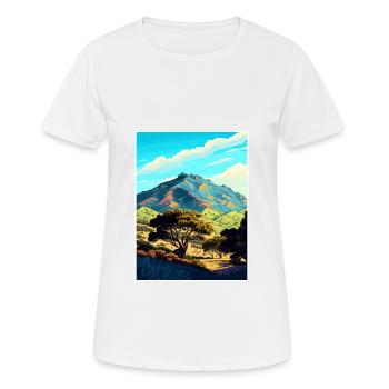 Affiche de voyage du parc d’État du mont Diablo en Californie - T-shirt respirant Femme - blanc - Devant - AI Model Female 172 dark (172cm)