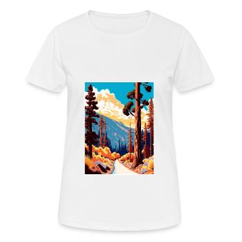 Angeles National Forest Kalifornien Reiseposter - Frauen T-Shirt atmungsaktiv - Weiß - Vorne - AI Model Female 172 dark (172cm)