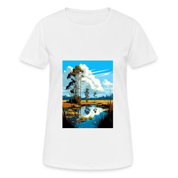 Big Cypress National Preserve Florida Souvenir - Frauen T-Shirt atmungsaktiv - Weiß - Vorne - AI Model Female 172 dark (172cm)