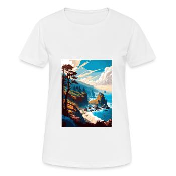 Pfeiffer Big Sur State Park California Souvenir - Women's Breathable T-Shirt - white - Front - AI Model Female 172 dark (172cm)