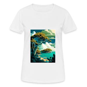Biscayne Nationalpark Kamelrücken Florida Souvenir - Frauen T-Shirt atmungsaktiv - Weiß - Vorne - AI Model Female 172 dark (172cm)