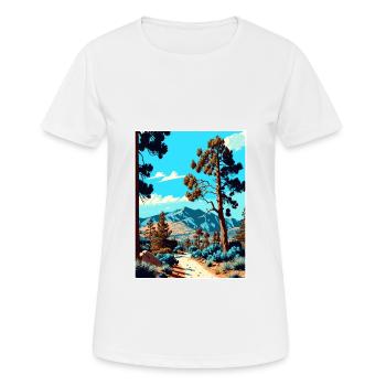 San Bernardino National Forest California Souvenir - Frauen T-Shirt atmungsaktiv - Weiß - Vorne - AI Model Female 172 dark (172cm)