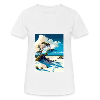 Gulf Islands National Seashore Florida Souvenir - Frauen T-Shirt atmungsaktiv - Weiß - Vorne - AI Model Female 172 dark (172cm)